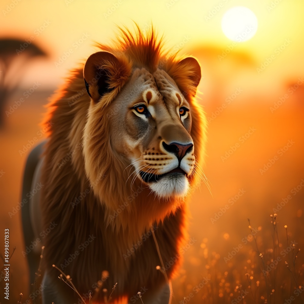 Fototapeta premium lion in the zoo