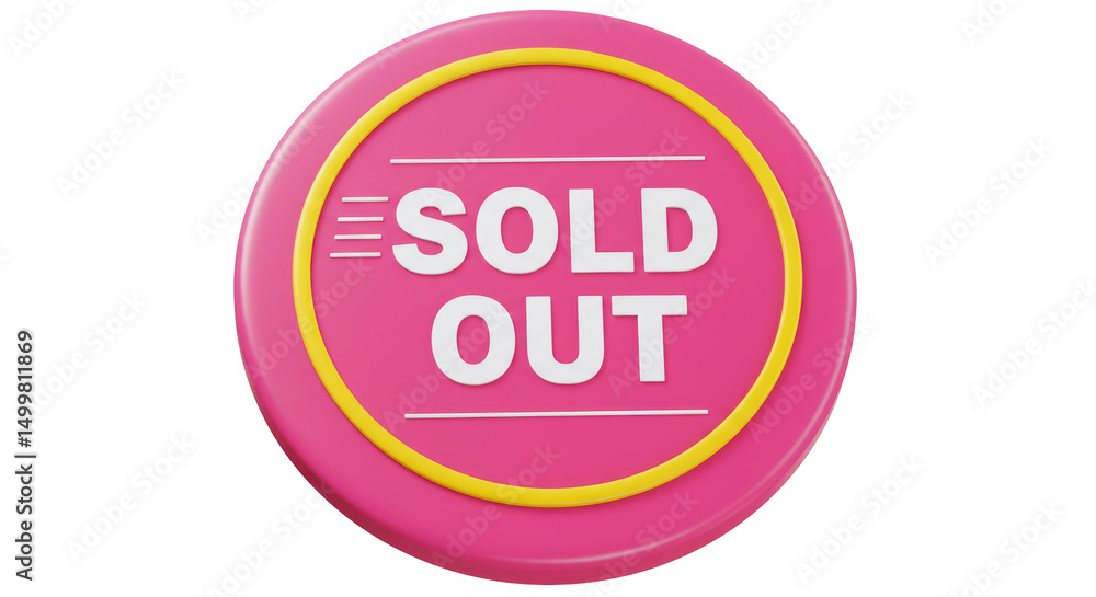 Isolated Sold Out Badge Isolated Sold Out Badge
