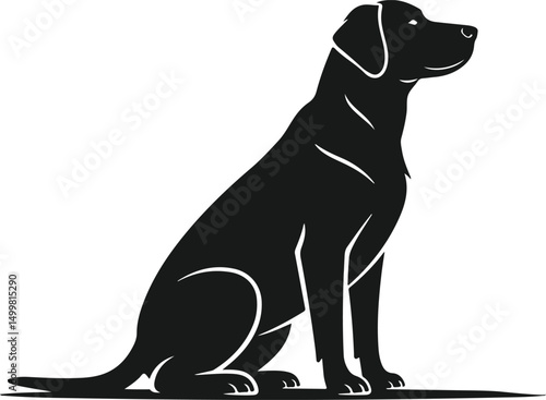 Silhouette of dogs vector illustration for design