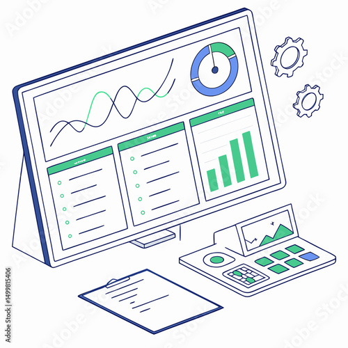 Business analytics dashboard data visualization report
