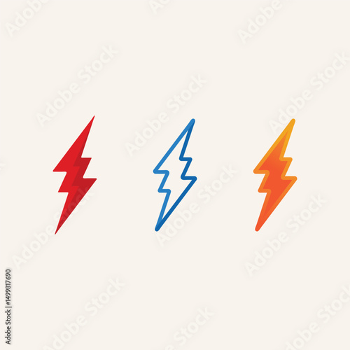 Powerful Thunderbolt Icon Logo with Electric Vibes and Neon Glow for Energy Company Branding