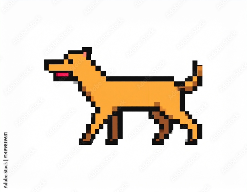Obraz premium 牛 ドット絵