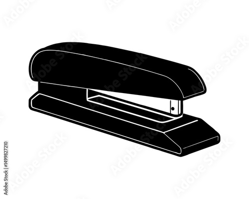 Silhouette of vector illustration of a classic stapler