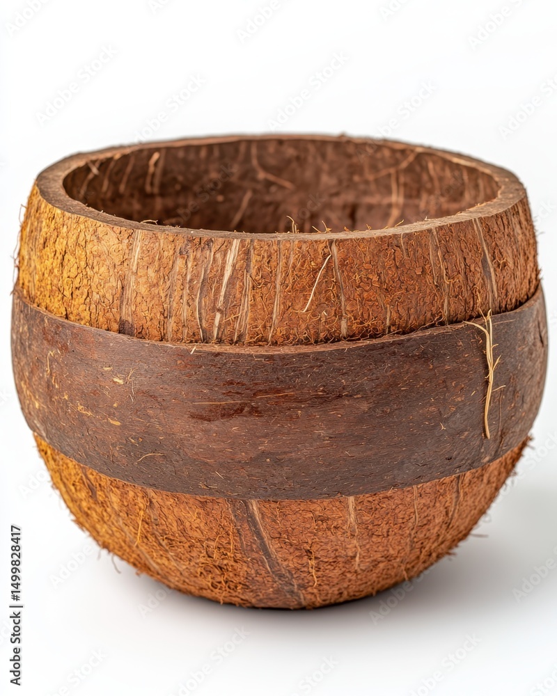Fototapeta premium Natural coconut bowl for serving dishes