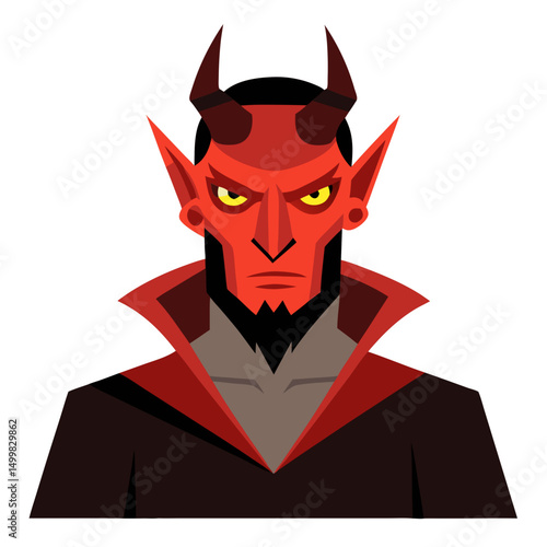 a red-skinned demon or devil character