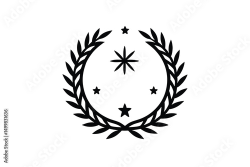 Starfleet command emblem silhouette laurel wreath stars