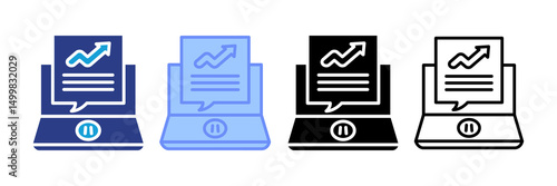 Blogging Icon Set Multiple Style Collection