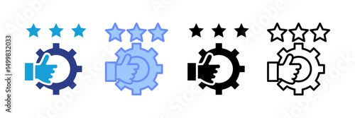 Reputation Management Icon Set Multiple Style Collection