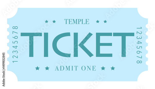 Admit one ticket,  Blue Ticket	