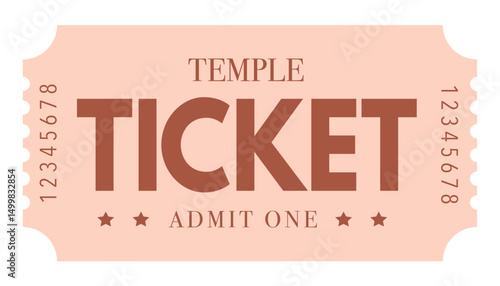 Admit one ticket, Vintage Ticket	