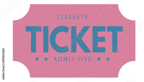 Admit one ticket, ticket	