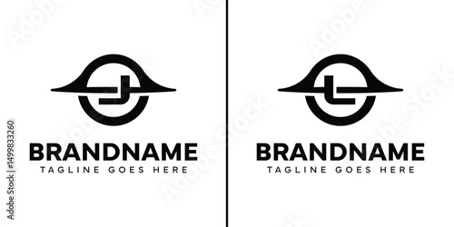 Letter J and L Black Hole Logo, symbolizing mystery, depth, and powerful energy