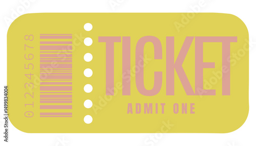 Admit one ticket, Ticket	