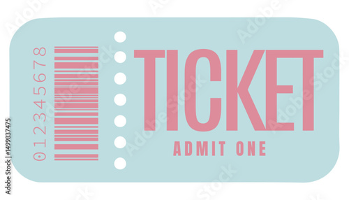 Ticket, Admit one ticket, Vintage Ticket	