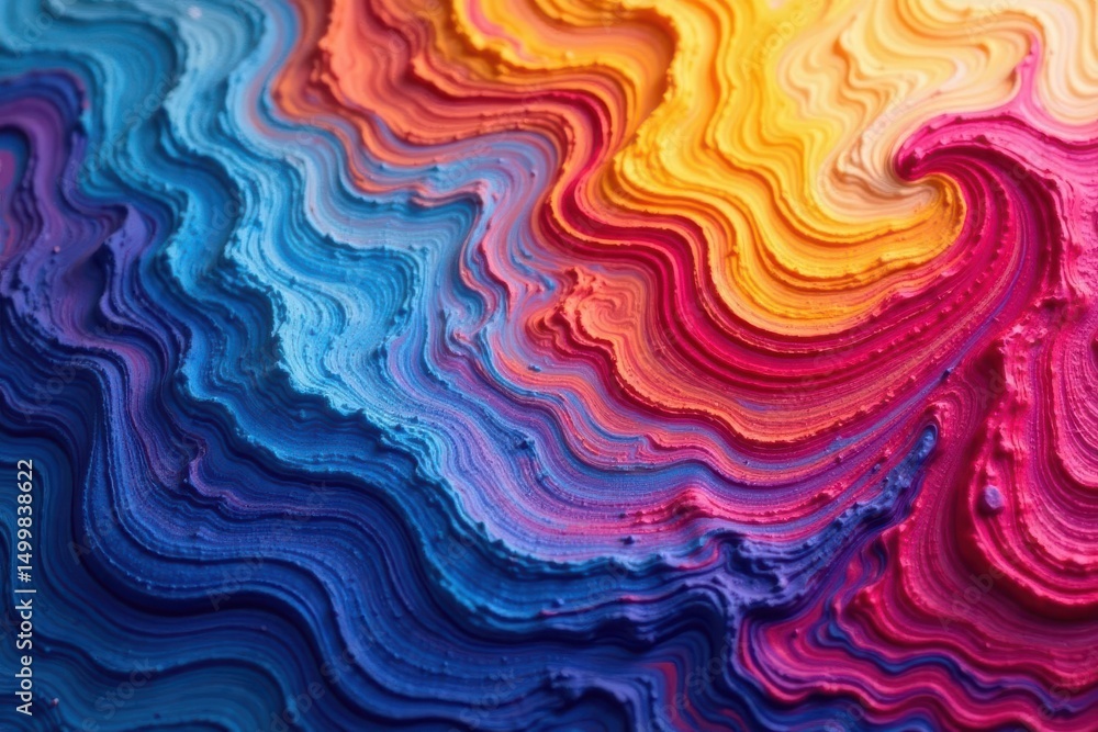 Fototapeta premium Abstract swirling paint textures in vibrant hues, pattern, motion, lines
