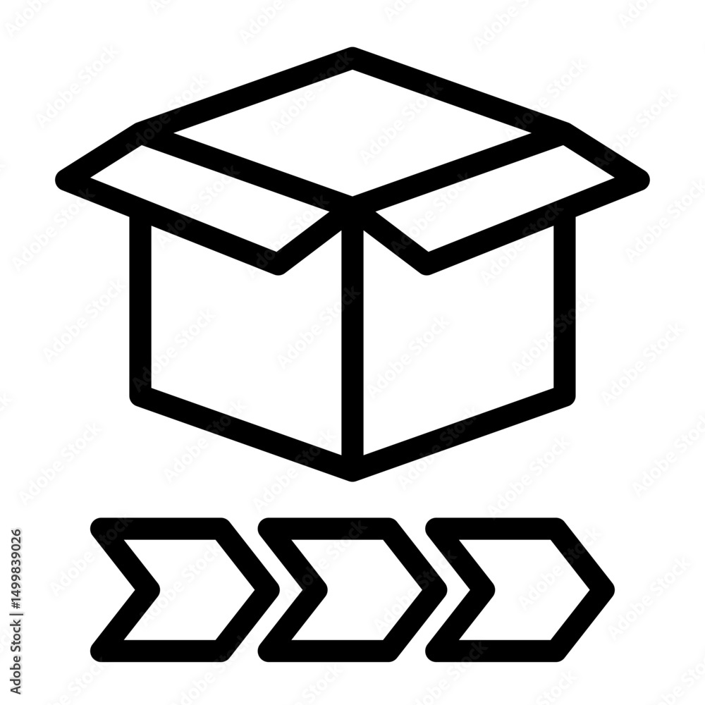 An icon depicting the supply chain and delivery system. Suitable for logistics, shipping, product flow, and business coordination. (Outline Style)
An icon depicting the supply chain and delivery system. Suitable for logistics, shipping, product flow, and business coordination. (Outline Style)