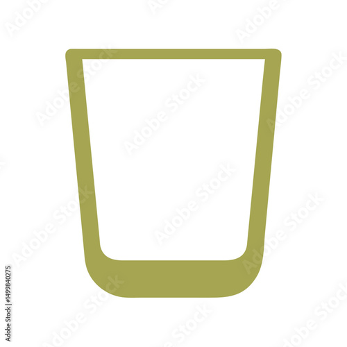 Rocks Glass with Ice Cubes – Vector Drink Icon

