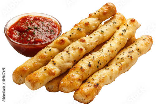 Garlic knot breadsticks with marinara sauce