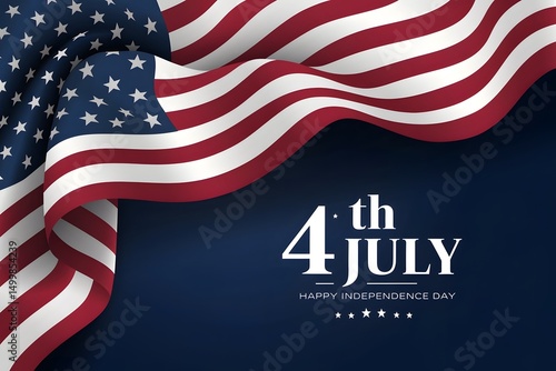 Fourth of July US Flag Design for Independence Day