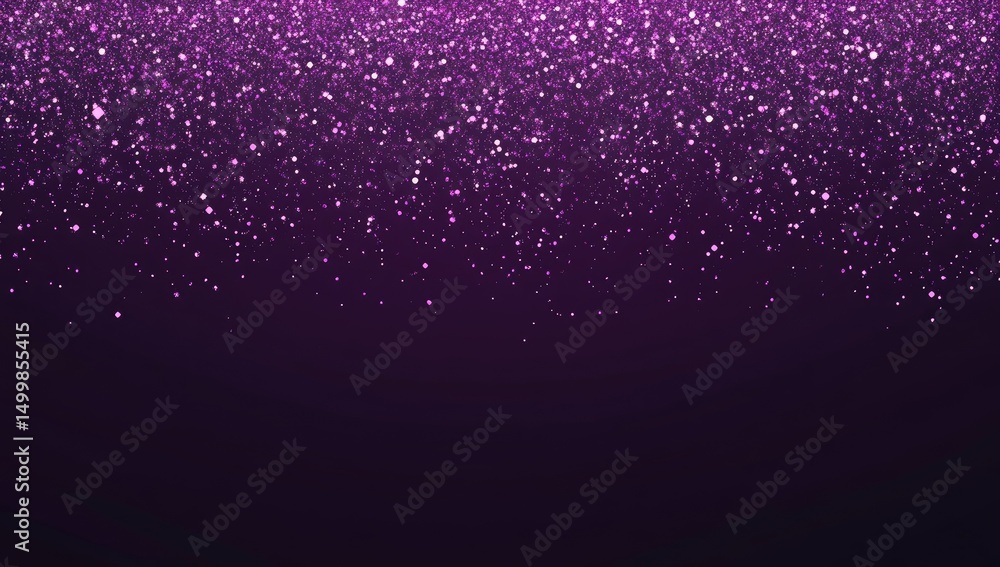 Obraz premium Purple glitter falling on dark background (1)