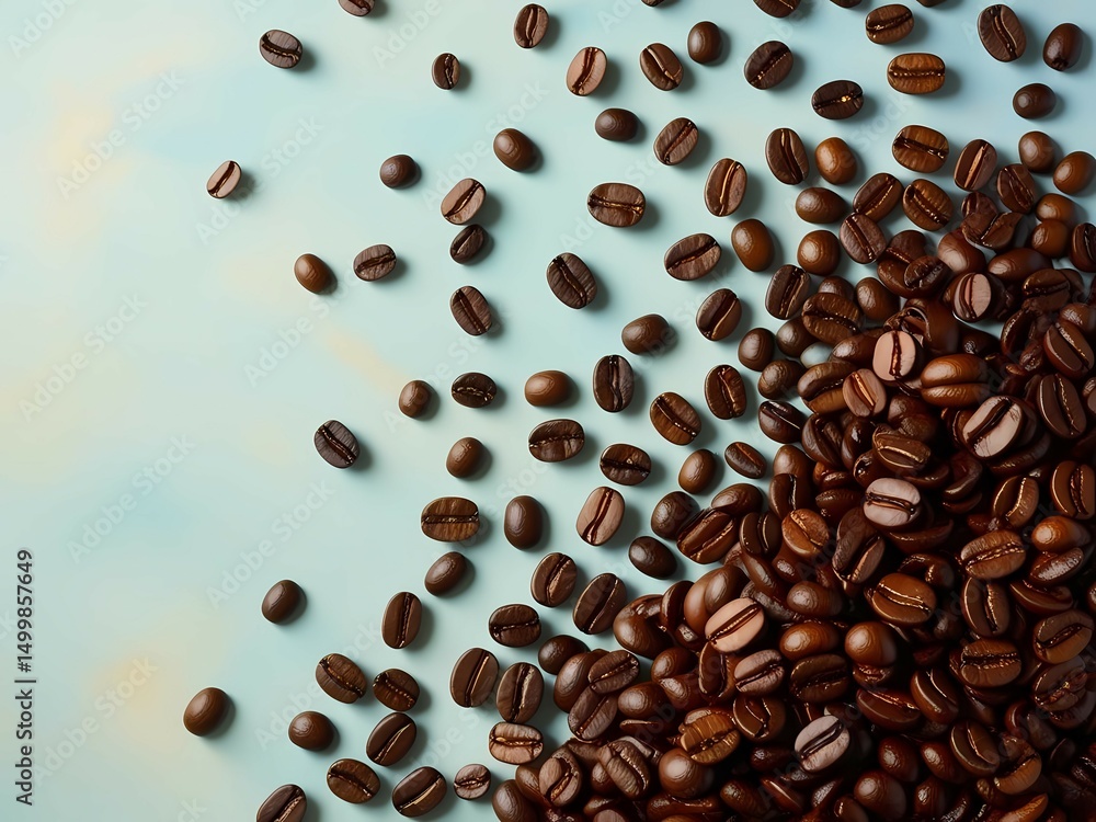 Obraz premium coffee beans on white background