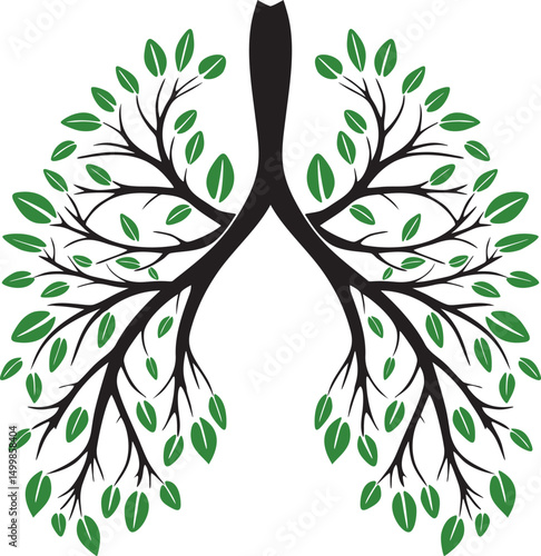illustration Healthy Lungs Vector Concept