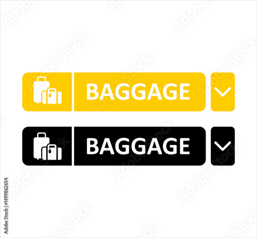 baggage vector icon design sign.
