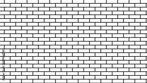 Seamless white brick wall texture, horizontal pattern, light gray grout, minimalistic design. white brick wall background, texture of whitened masonry.