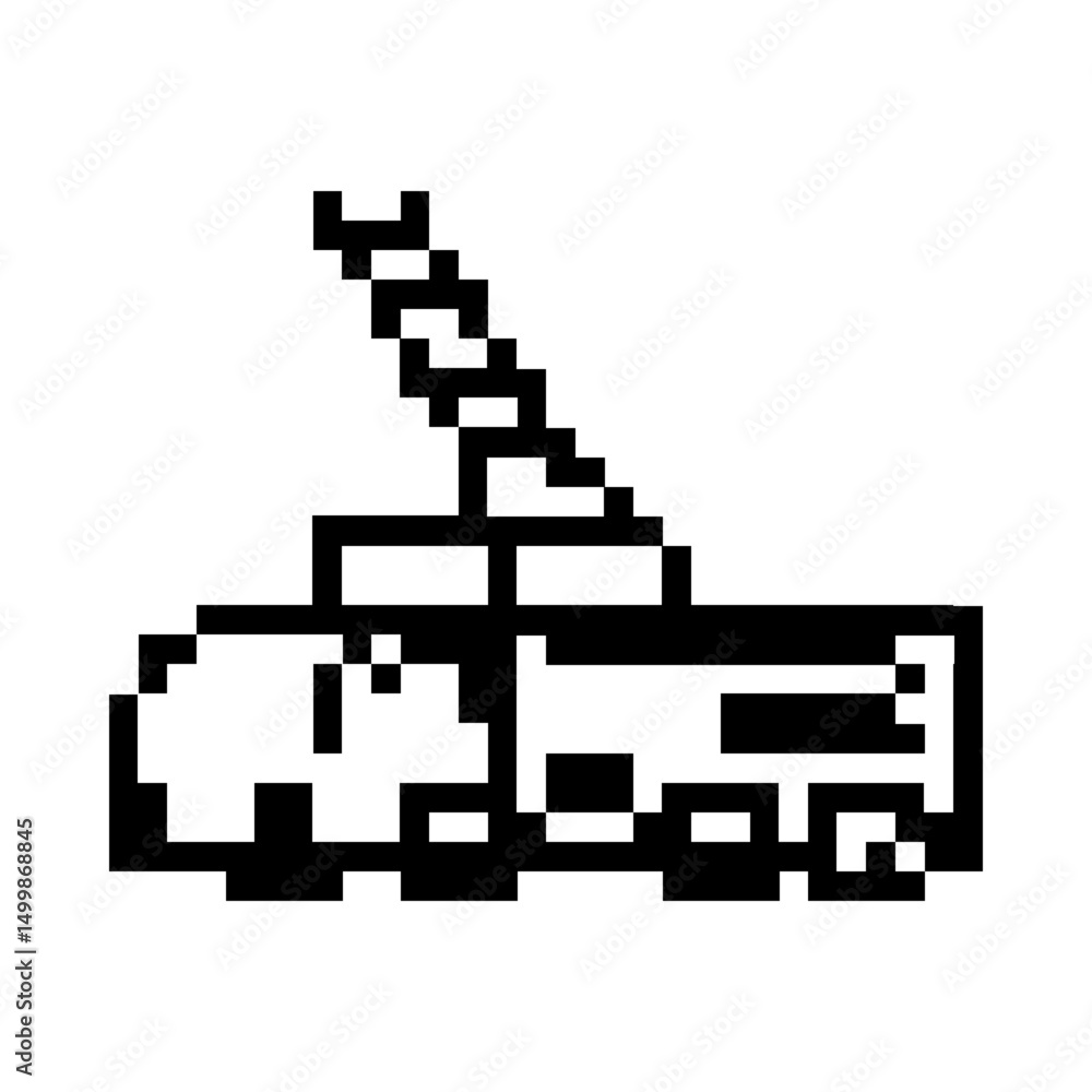 Fototapeta premium pixel firetruck