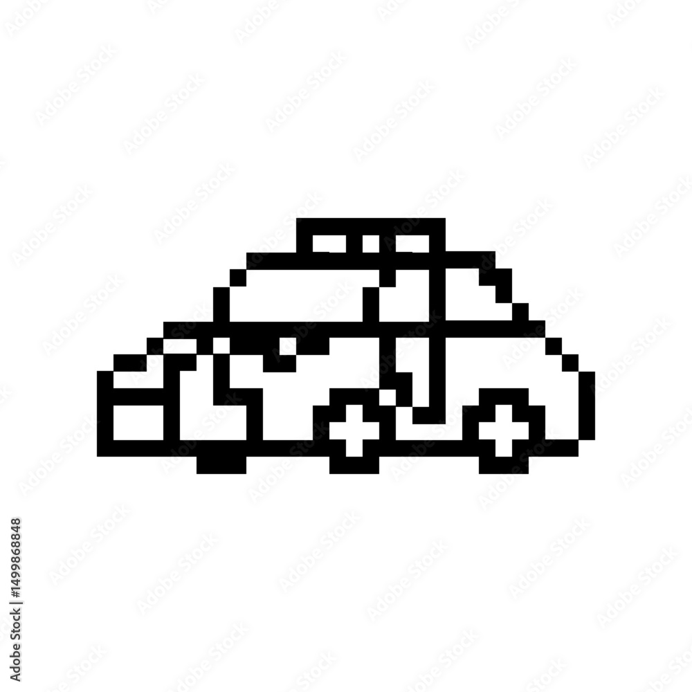 Obraz premium pixel police car