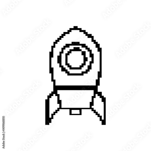 pixel rocket icon
