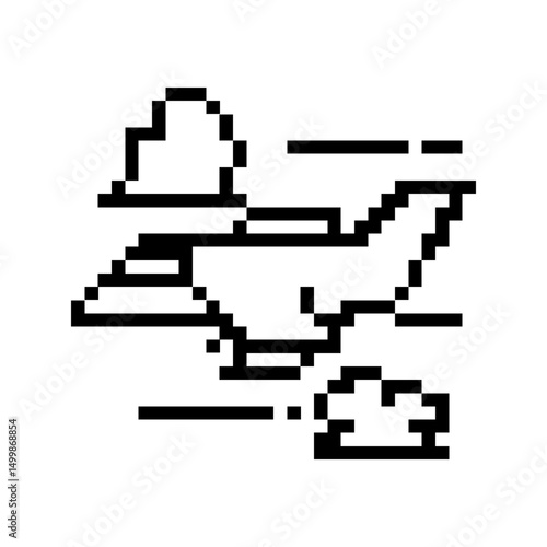 pixel flying plane