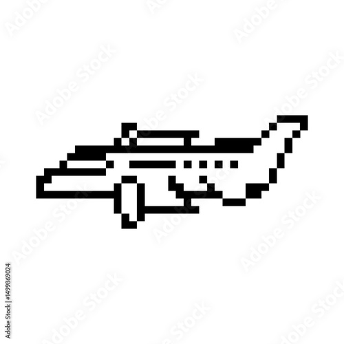 pixel airplane