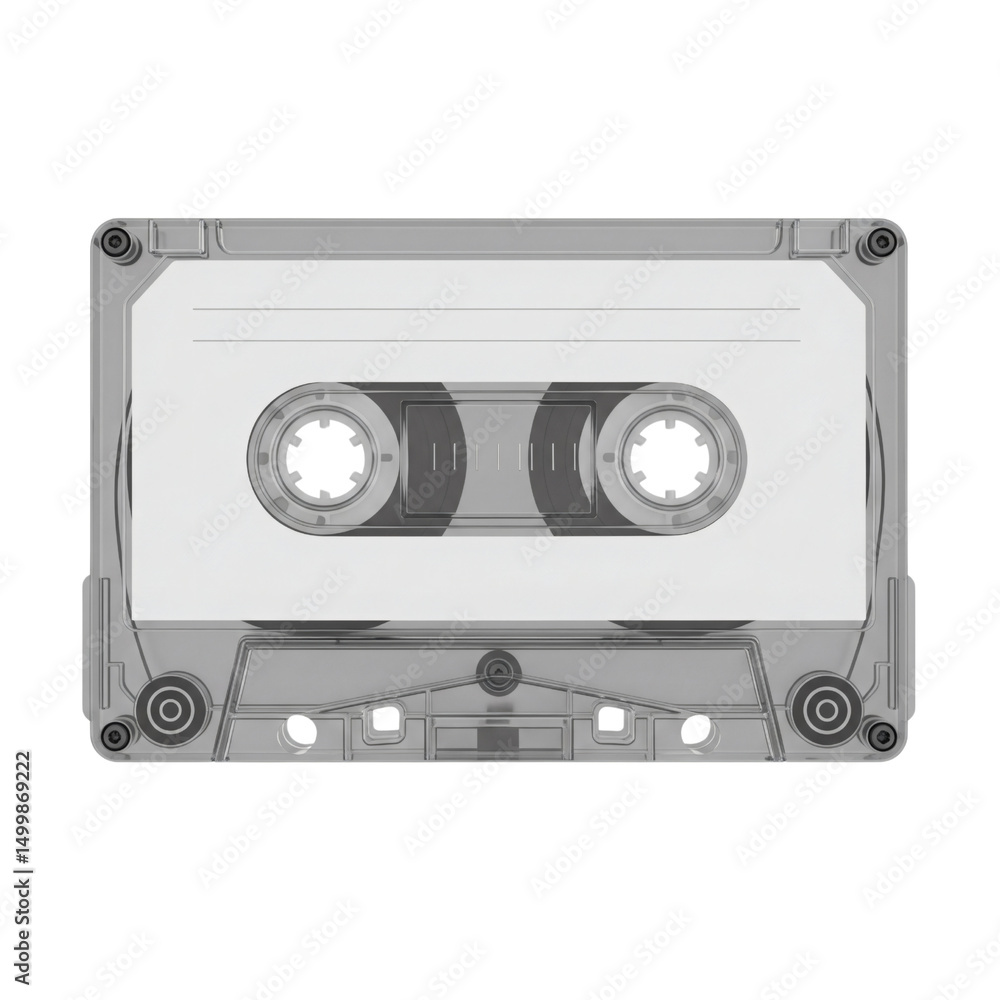 Obraz premium Transparent audio cassette tape