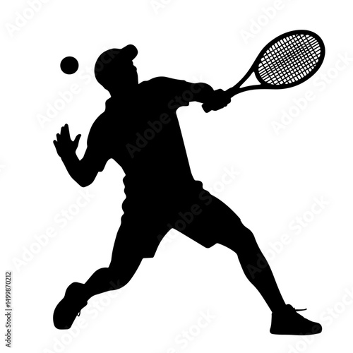 tennis player silhouette
