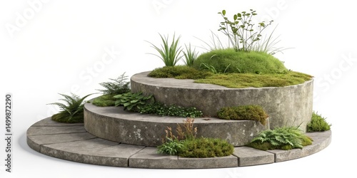 Concrete Tiered Planter wit...