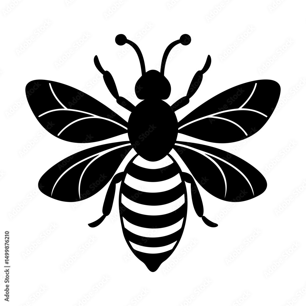 Obraz premium Honey silhouette vector