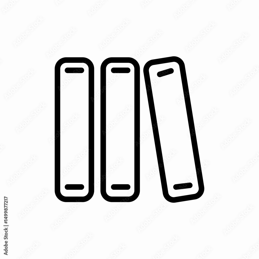 Books library education icon vector sign Books library education icon vector sign