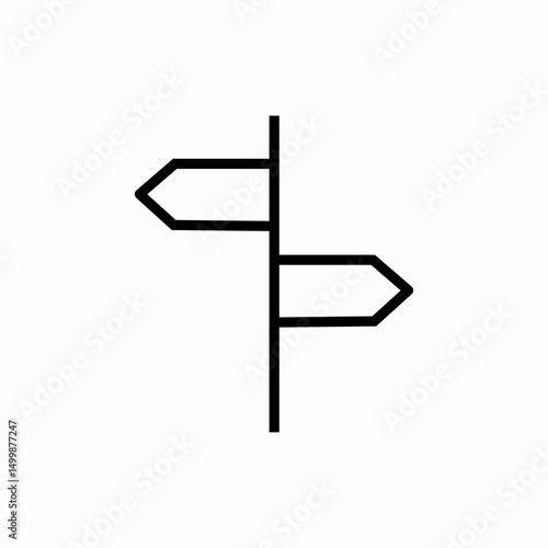 Direction road sign icon vector sign