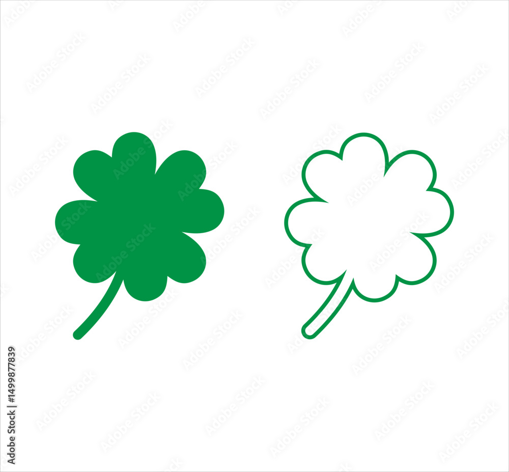 Fototapeta premium four leaf clover isolated.