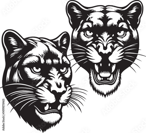 Panther line art vector