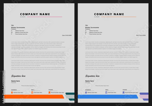 Modern Creative & Clean business style letterhead bundle of your corporate project design. set to print with vector & illustration. corporate letterhead bundle. Minimalist concept business style 
