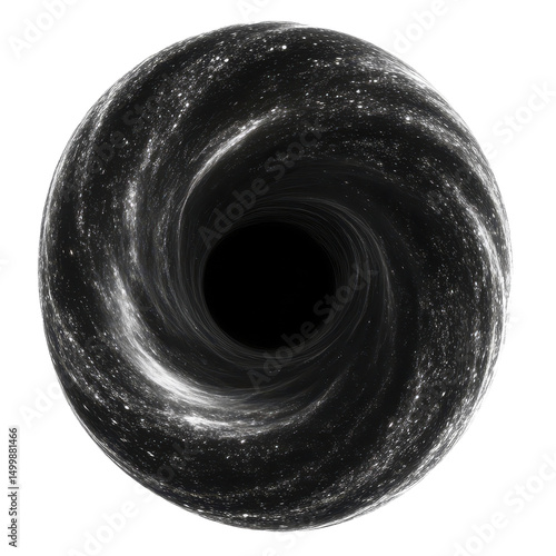 black hole isolated in white background