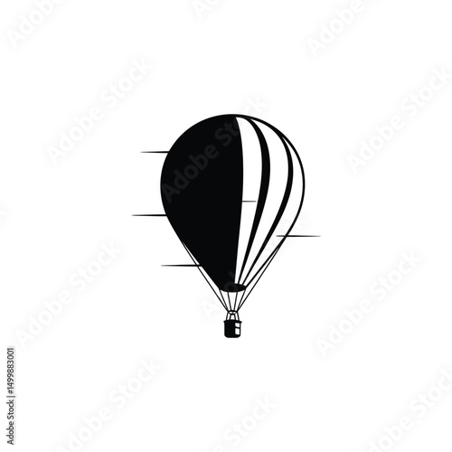 Silhouette of hot air balloon