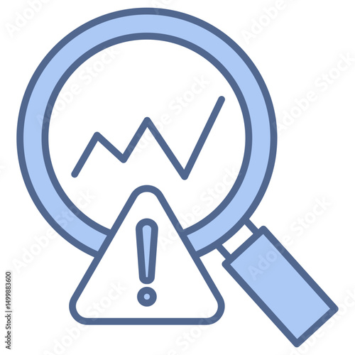 Anomaly Detection Blue Icon