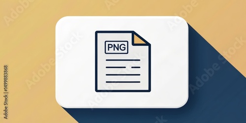PNG File Icon on White Roun...