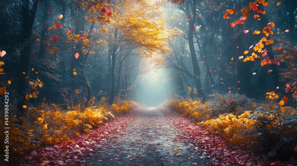 Fototapeta premium grunge background with autumn leaves