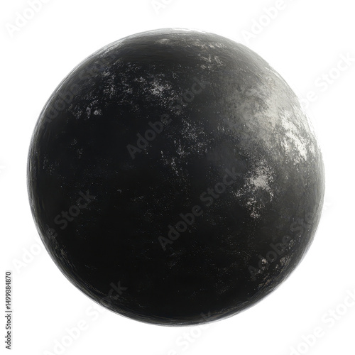 black planet isolated in transparent background 