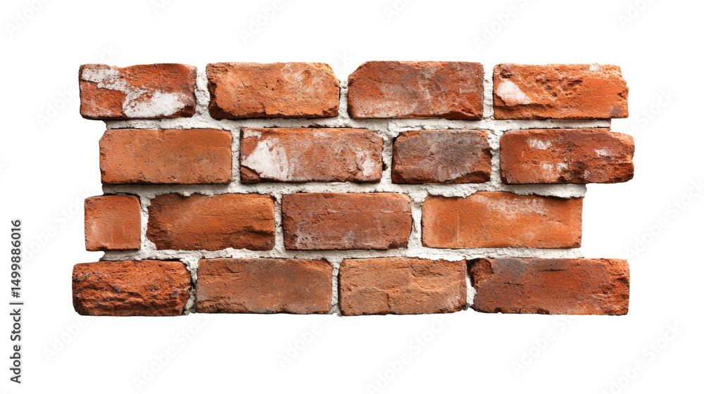 Obraz premium Brick Wall Texture on Transparent Background
