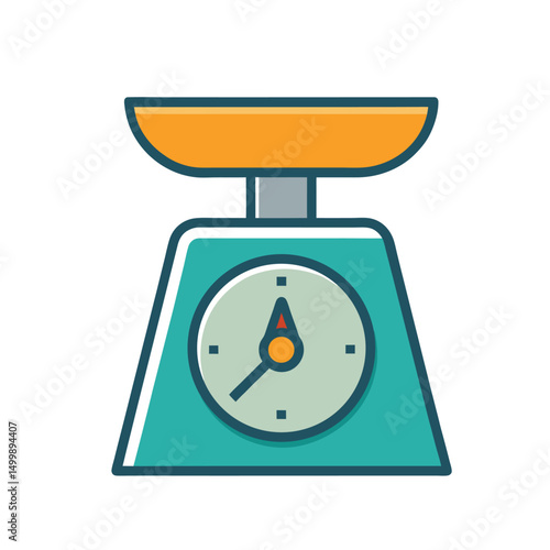 Vector Illustration of a Scale – Balance or Weighing Tool for Justice, Health, Education, or Science Projects
